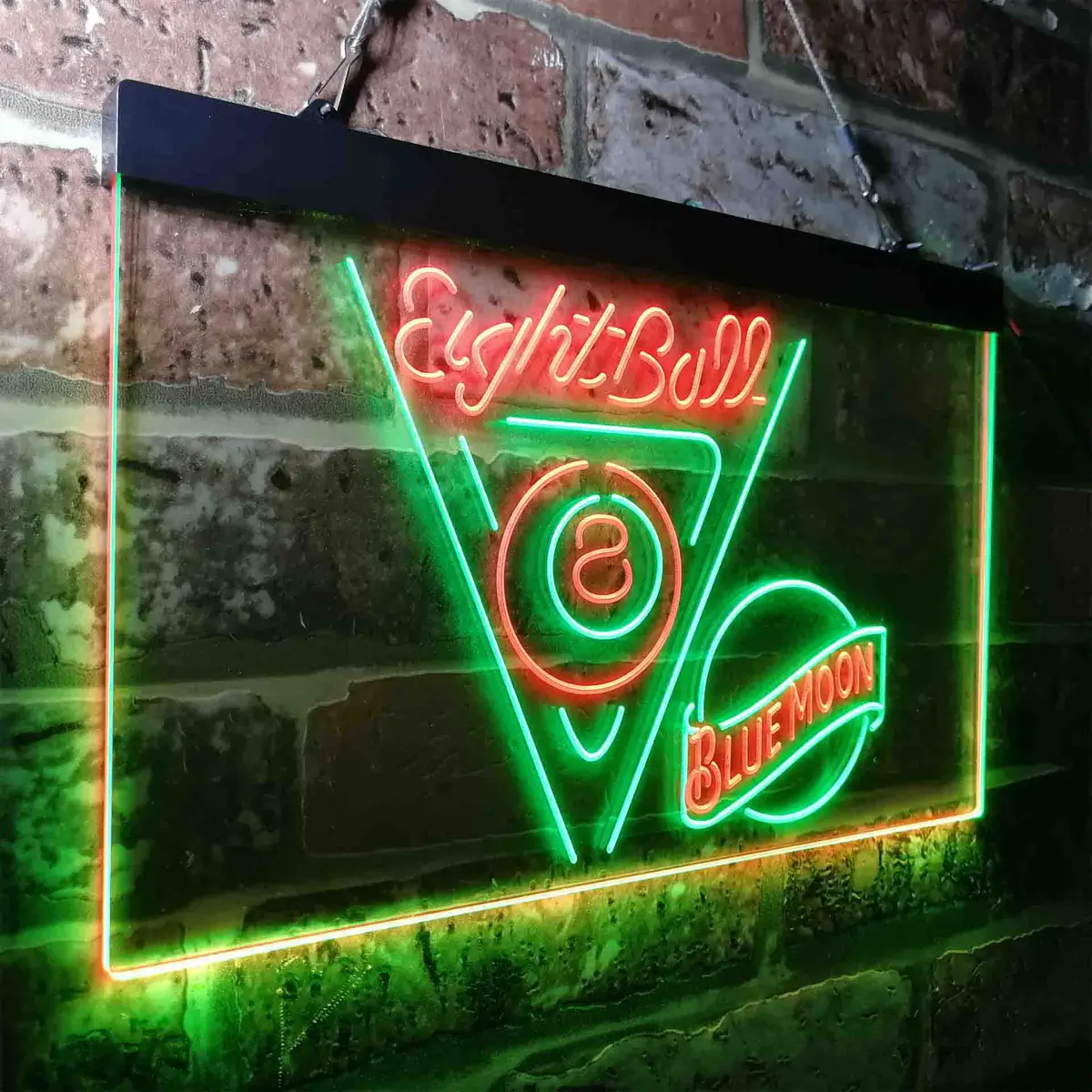 Blue Moon Eight Ball Pool Snooker Room Neon-Like Led Sign 17