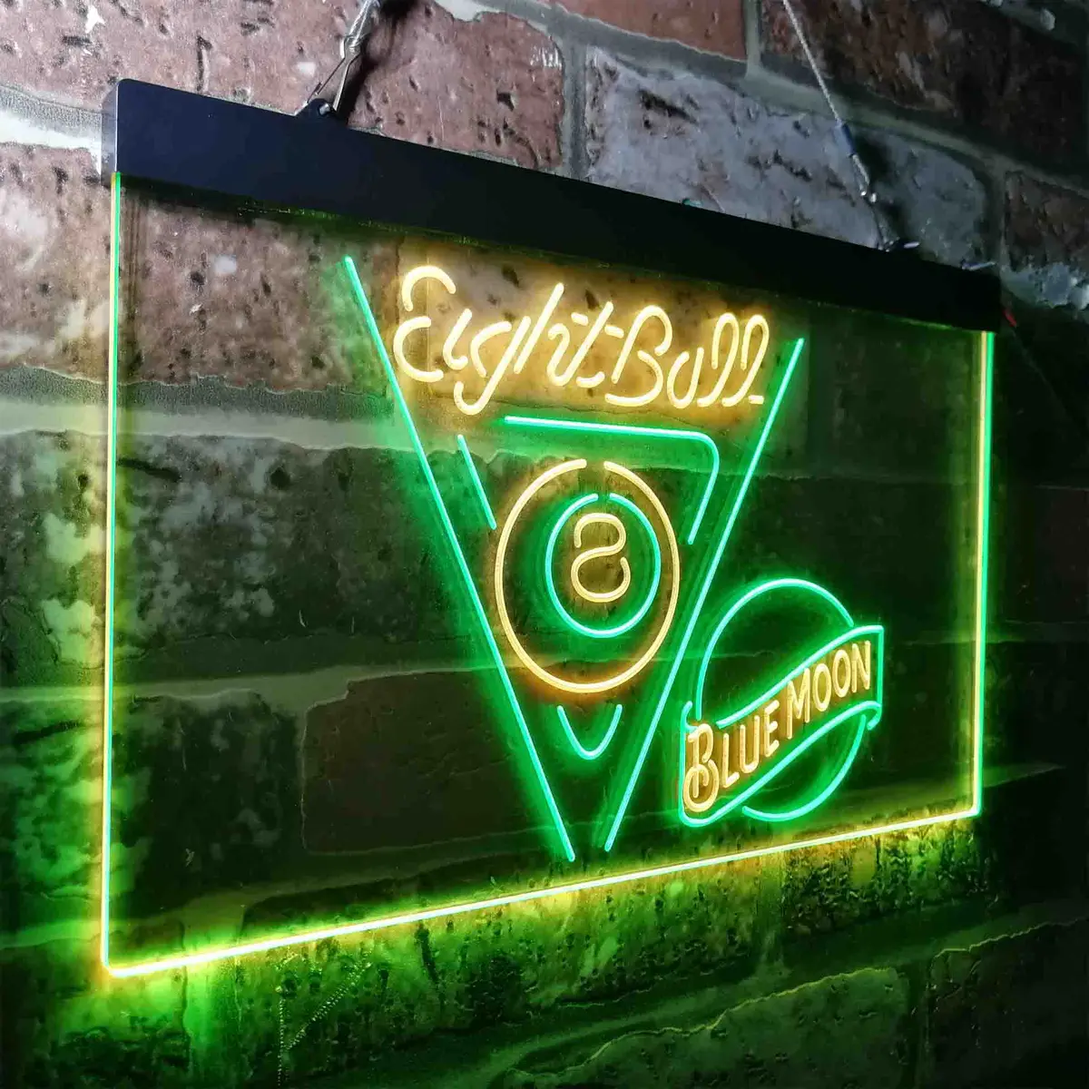 Blue Moon Eight Ball Pool Snooker Room Neon-Like Led Sign 15