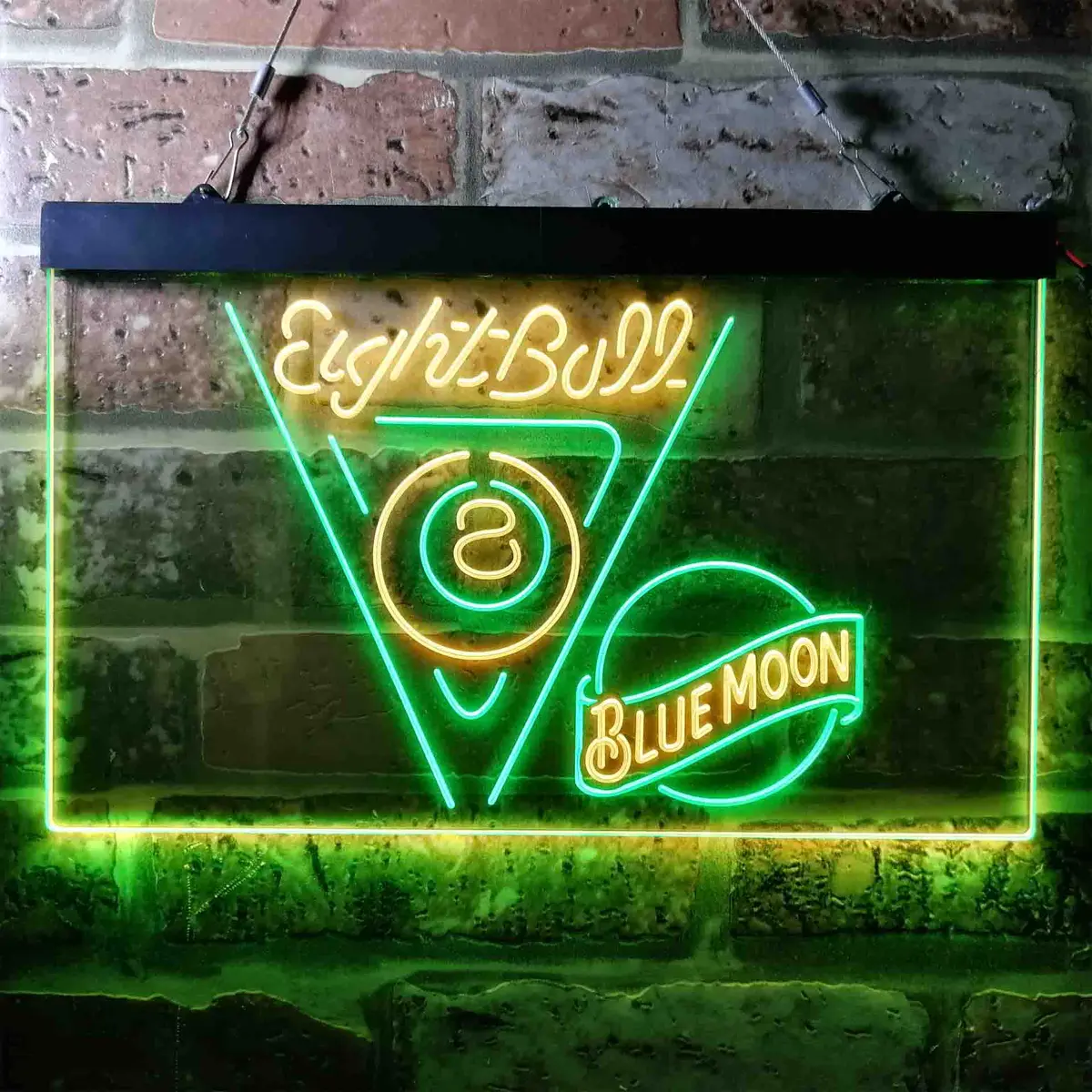 Blue Moon Eight Ball Pool Snooker Room Neon-Like Led Sign 2