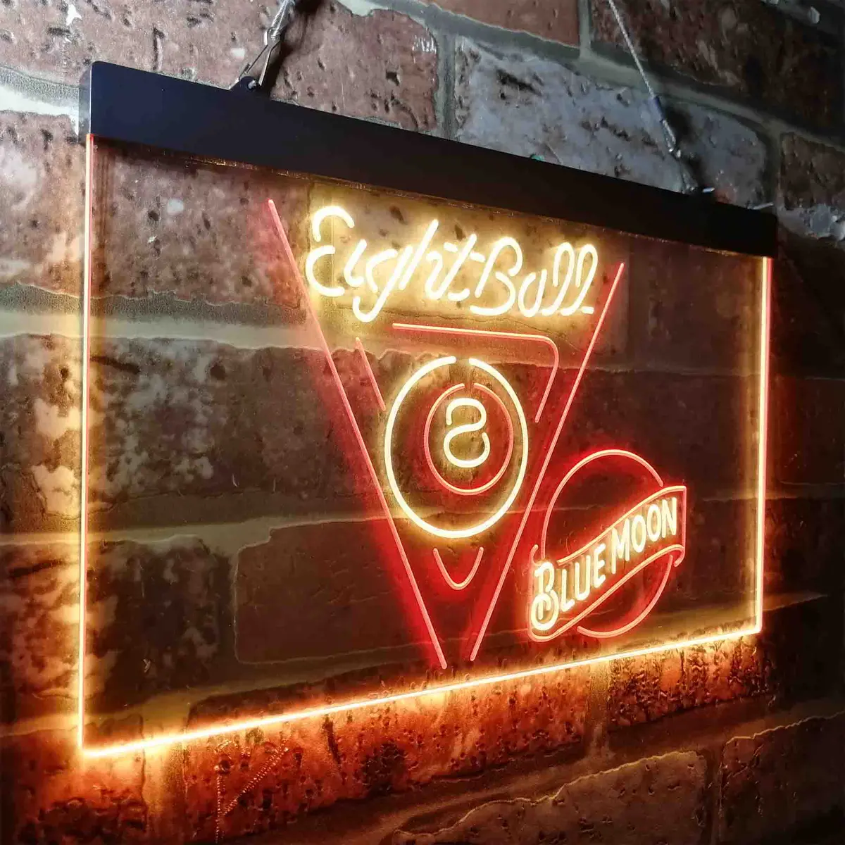 Blue Moon Eight Ball Pool Snooker Room Neon-Like Led Sign 16