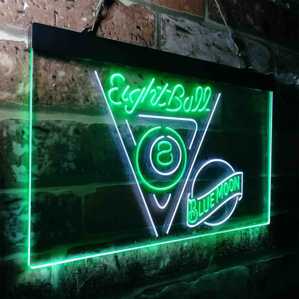Blue Moon Eight Ball Pool Snooker Room Neon-Like Led Sign 14