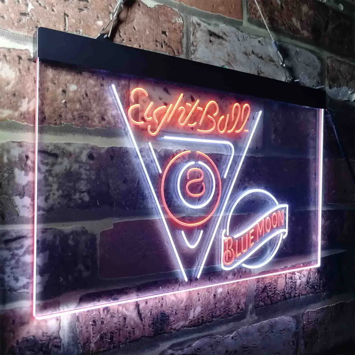 Blue Moon Eight Ball Pool Snooker Room Neon-Like Led Sign 20