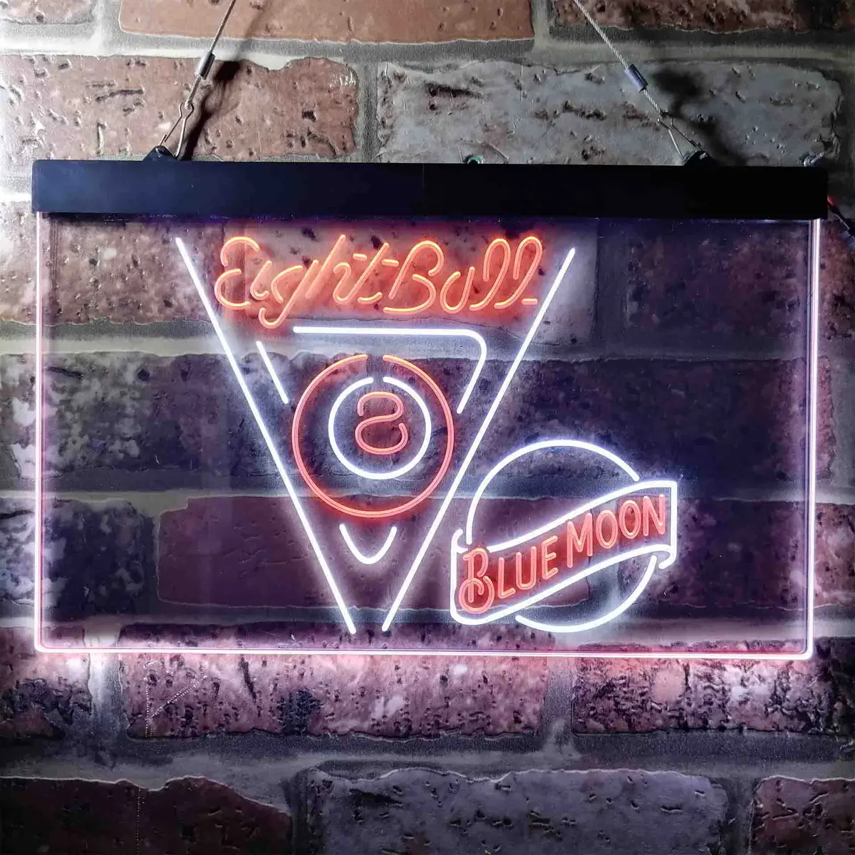 Blue Moon Eight Ball Pool Snooker Room Neon-Like Led Sign 7