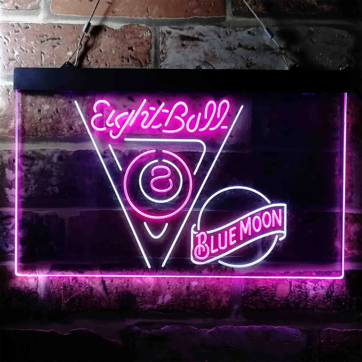 Blue Moon Eight Ball Pool Snooker Room Neon-Like Led Sign 6