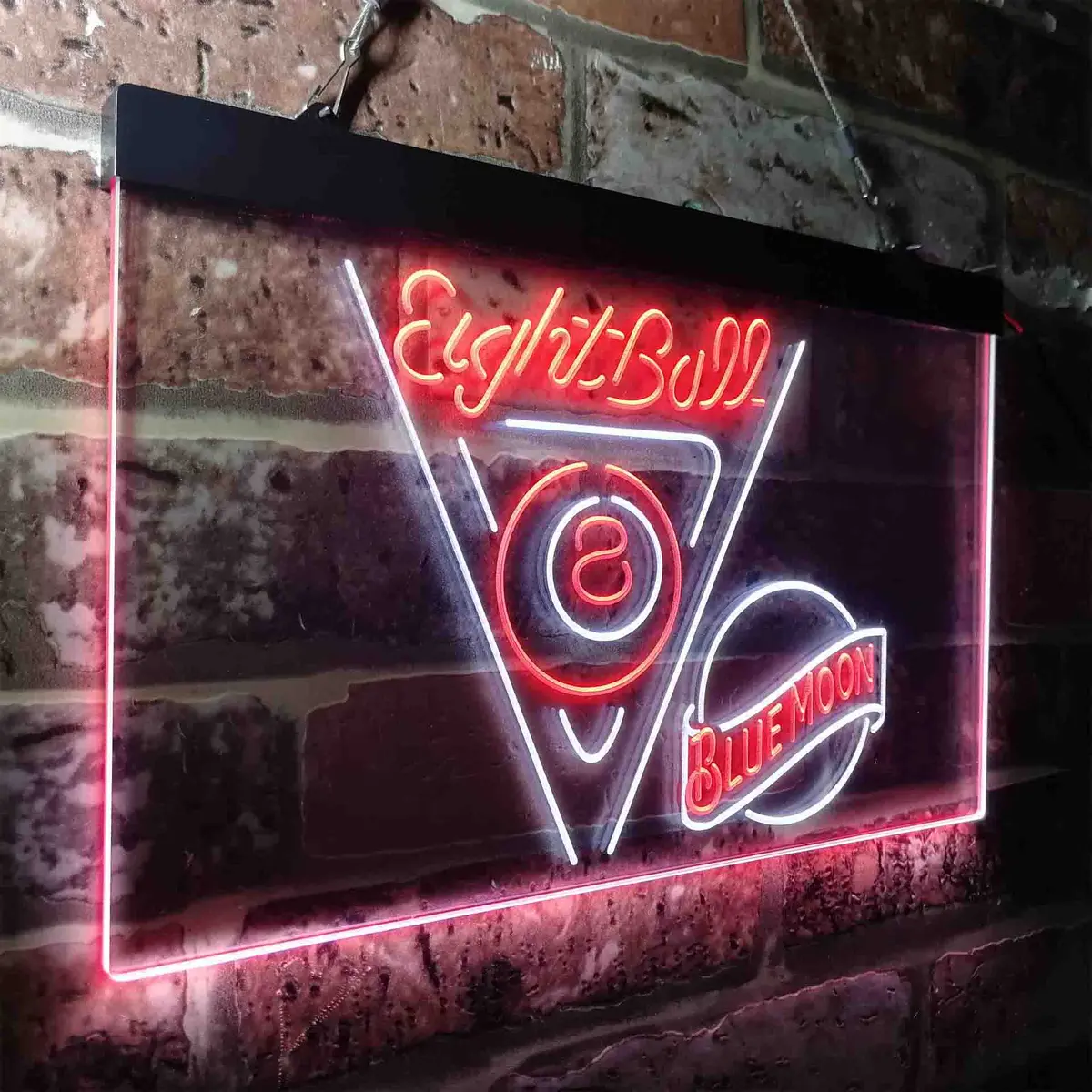 Blue Moon Eight Ball Pool Snooker Room Neon-Like Led Sign 24