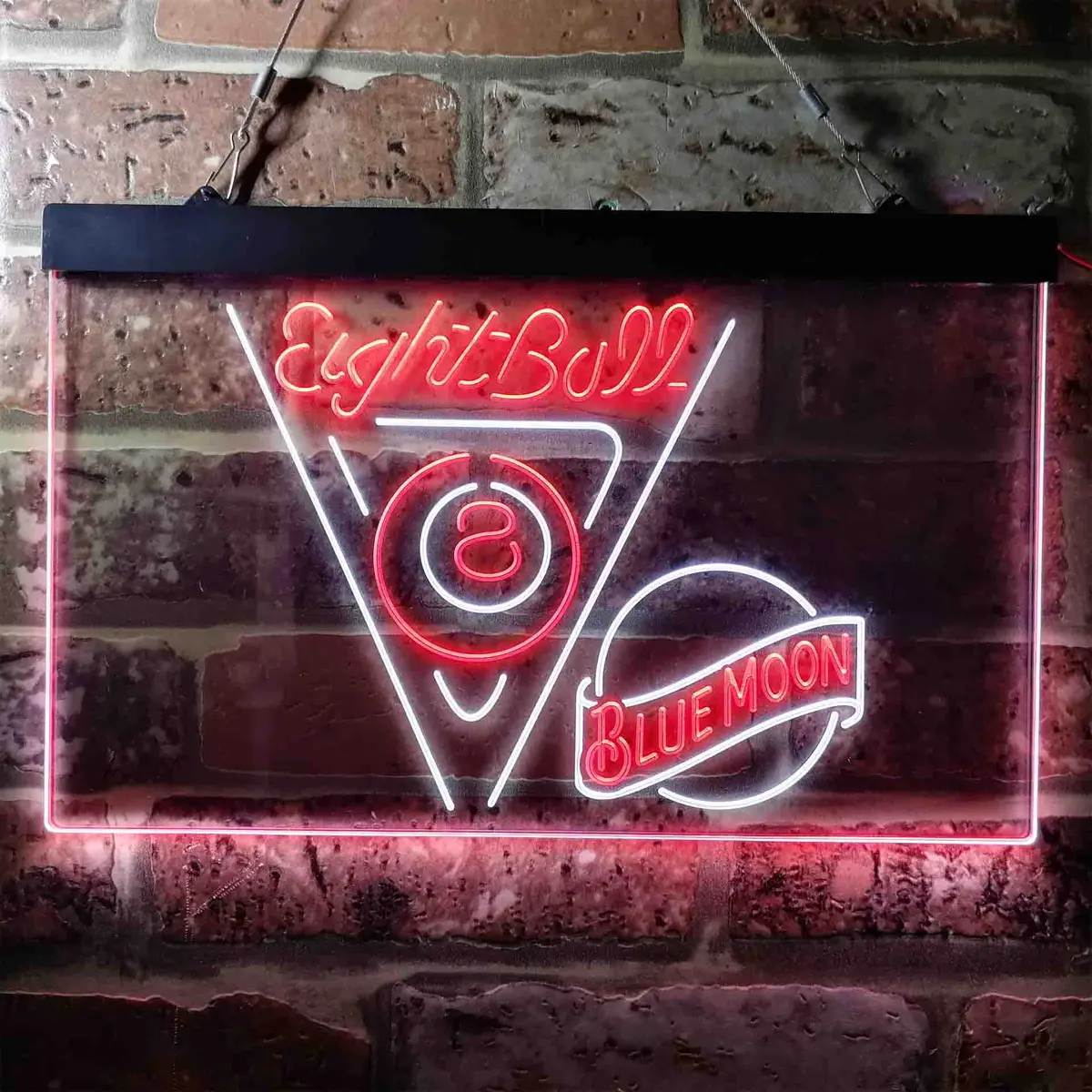 Blue Moon Eight Ball Pool Snooker Room Neon-Like Led Sign 11