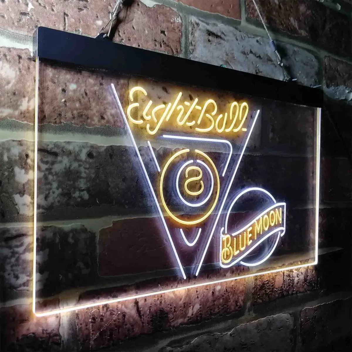 Blue Moon Eight Ball Pool Snooker Room Neon-Like Led Sign 26