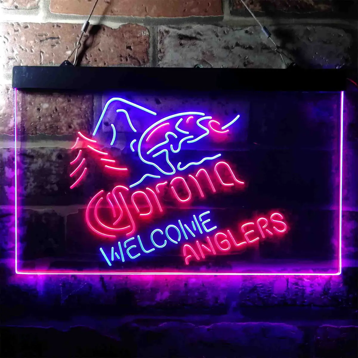 Corona Fishing Welcome Anglers Home Bar Neon Light Led Sign 9