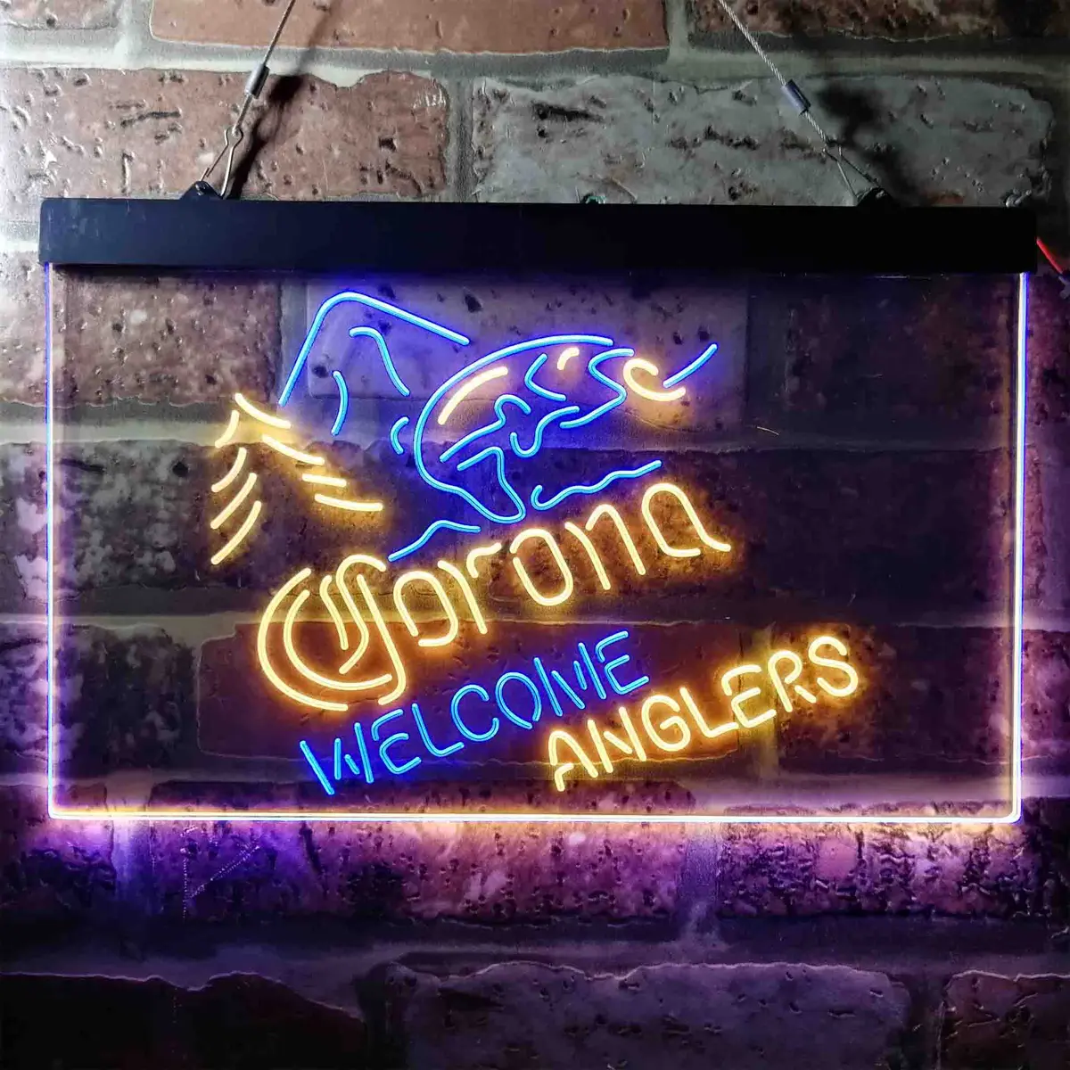 Corona Fishing Welcome Anglers Home Bar Neon Light Led Sign 8