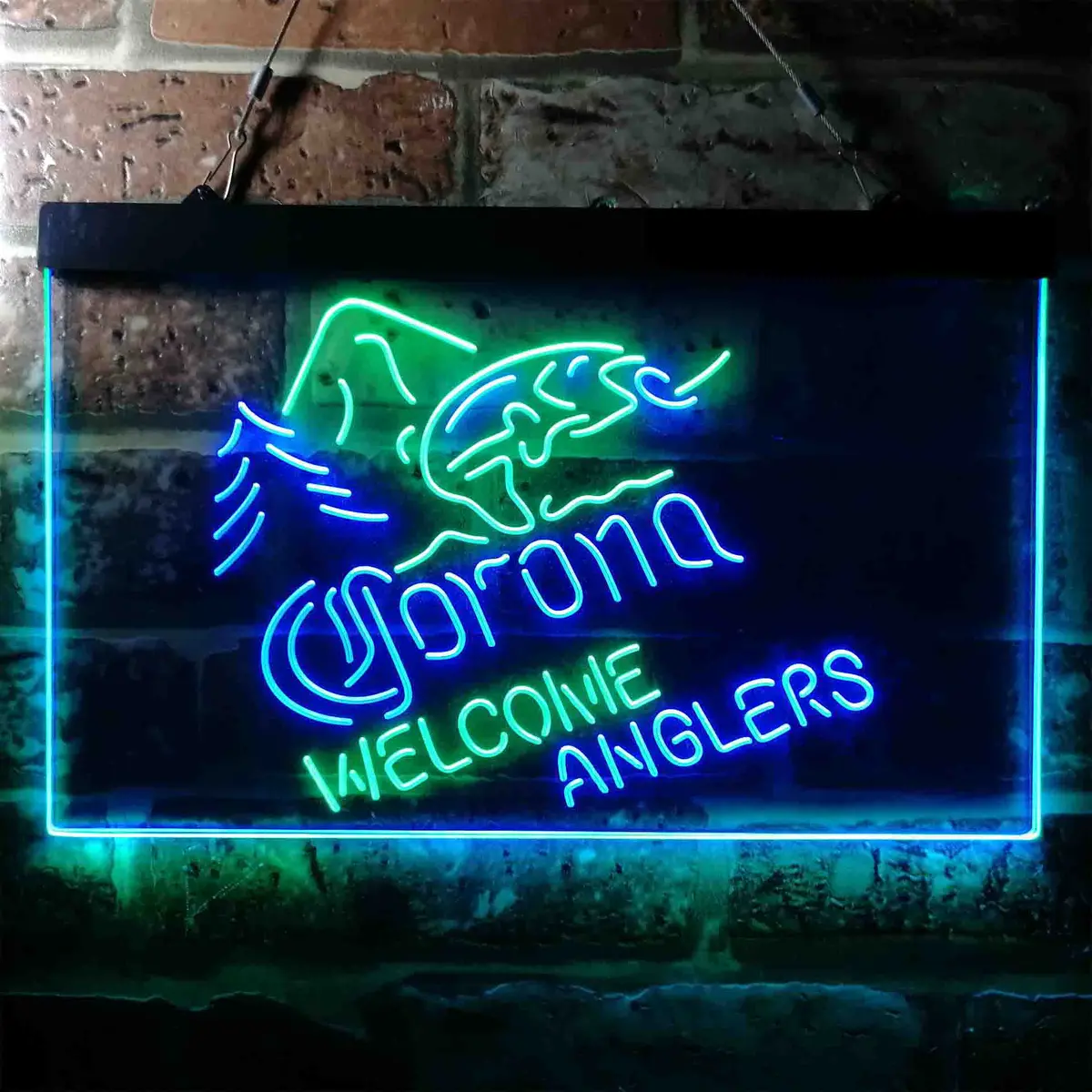 Corona Fishing Welcome Anglers Home Bar Neon Light Led Sign 3
