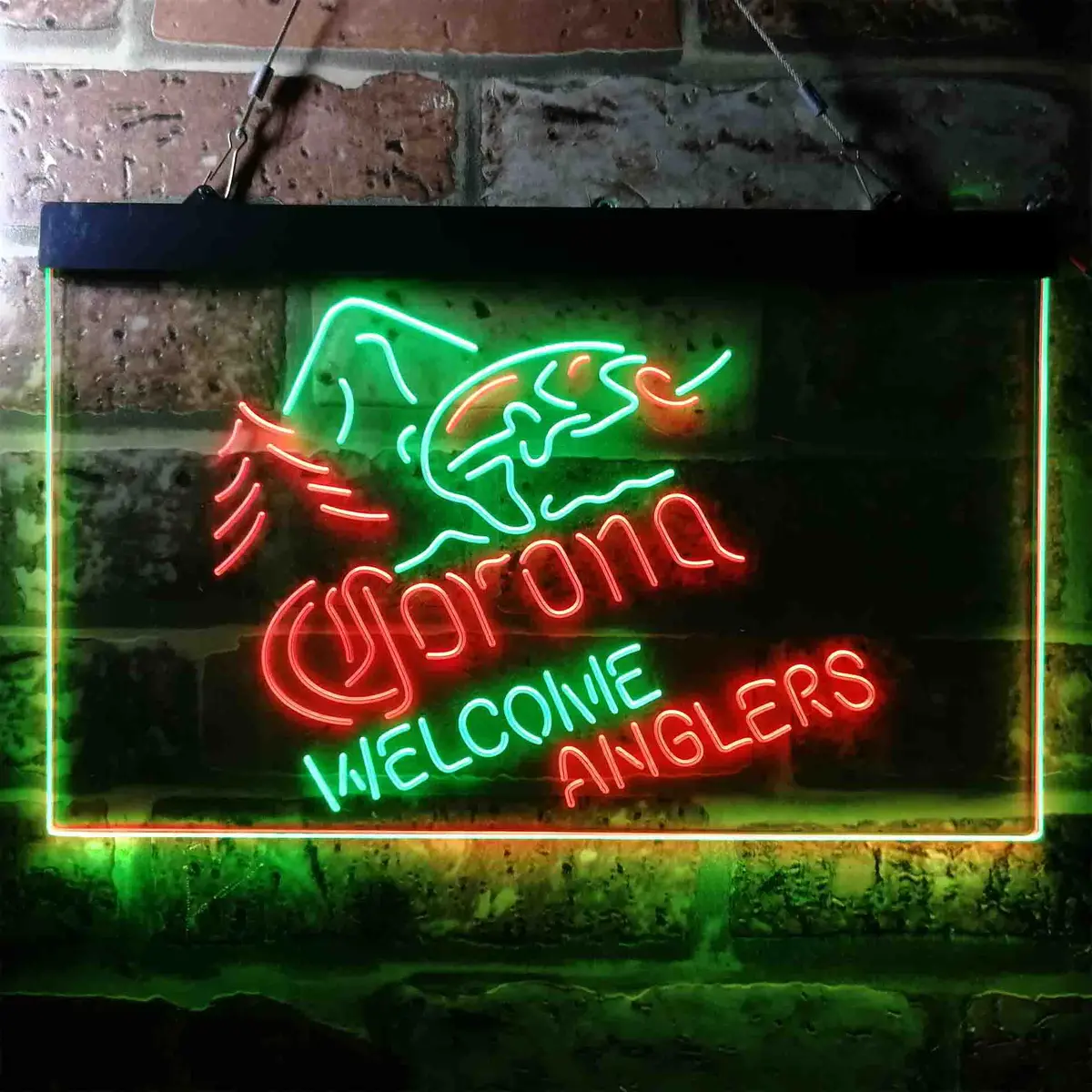 Corona Fishing Welcome Anglers Home Bar Neon Light Led Sign 13