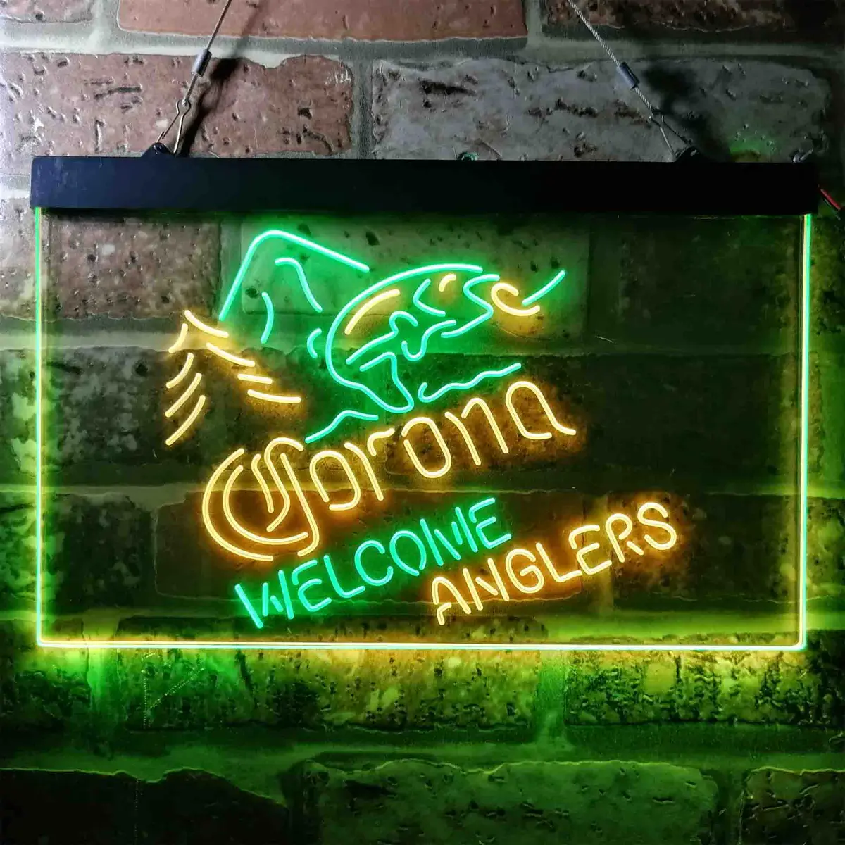 Corona Fishing Welcome Anglers Home Bar Neon Light Led Sign 1
