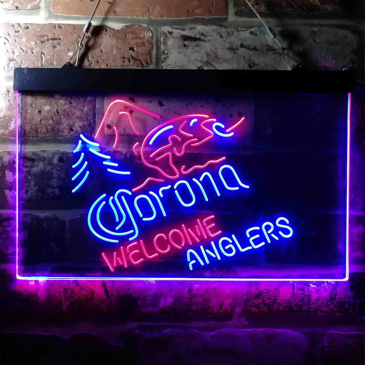Corona Fishing Welcome Anglers Home Bar Neon Light Led Sign 11