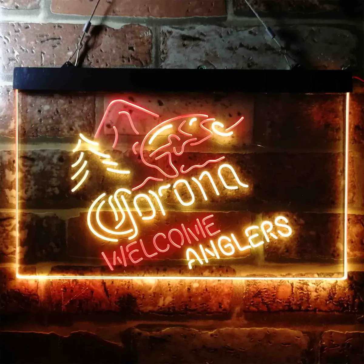 Corona Fishing Welcome Anglers Home Bar Neon Light Led Sign 6