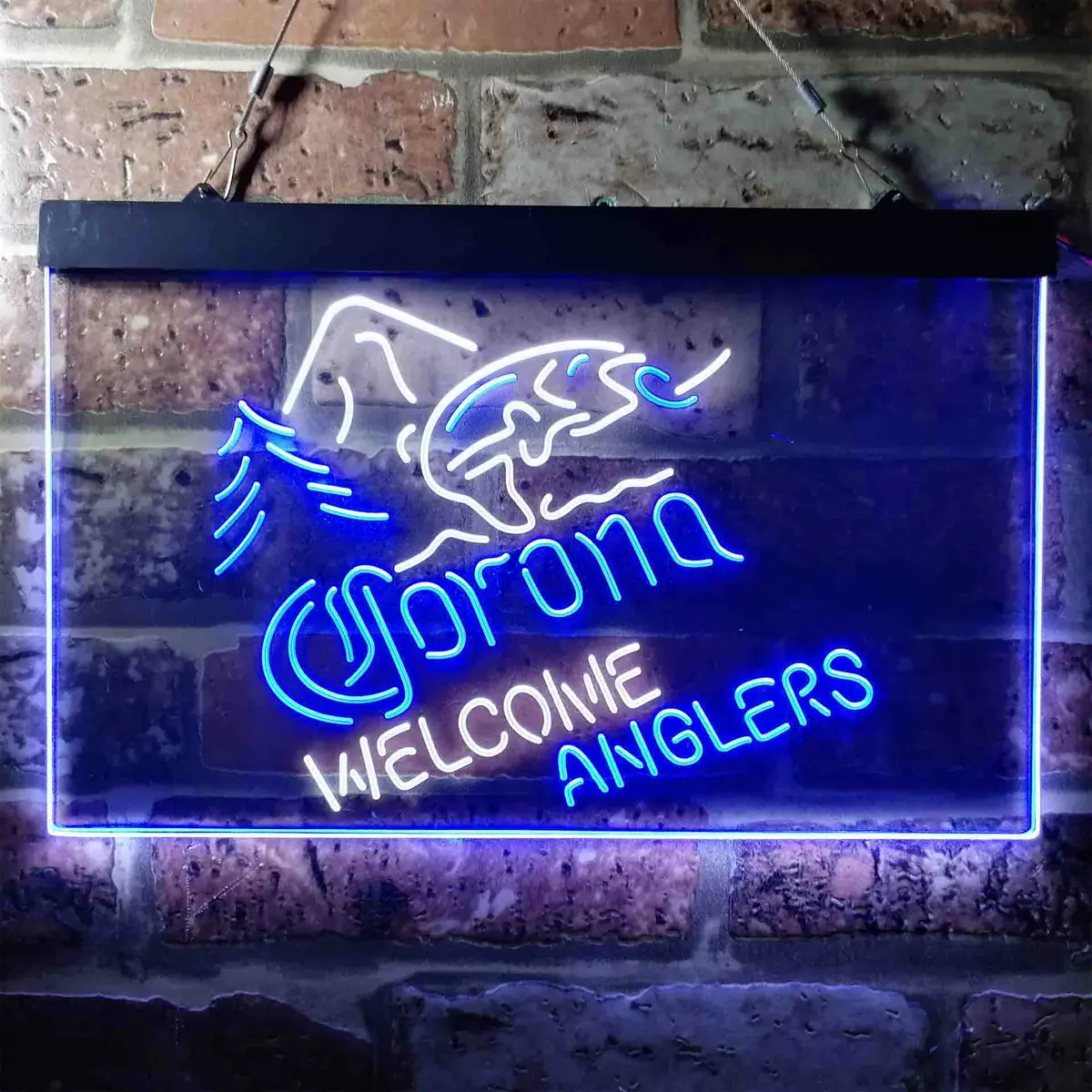 Corona Fishing Welcome Anglers Home Bar Neon Light Led Sign 10