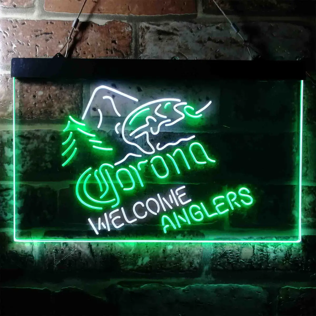 Corona Fishing Welcome Anglers Home Bar Neon Light Led Sign 12