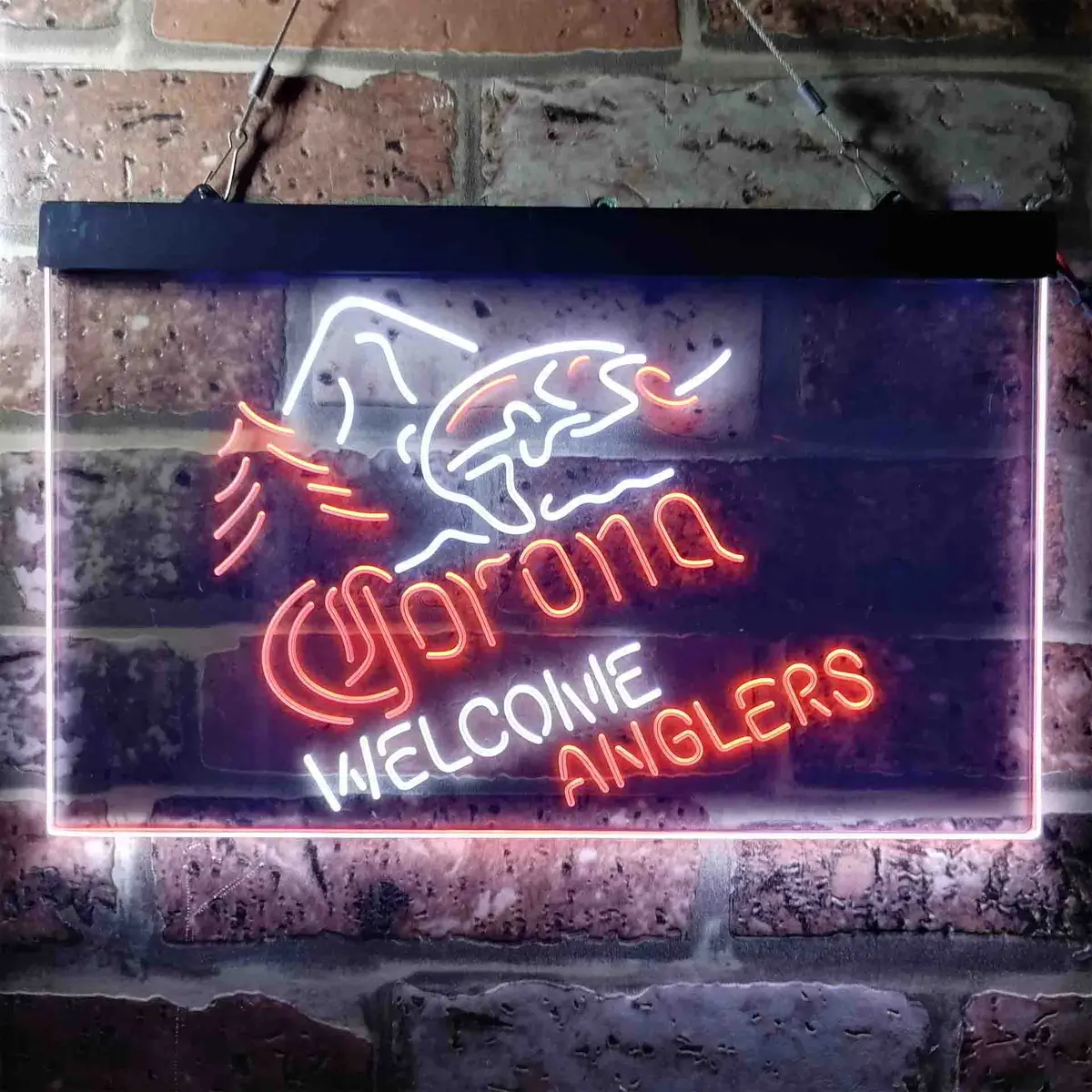 Corona Fishing Welcome Anglers Home Bar Neon Light Led Sign 4