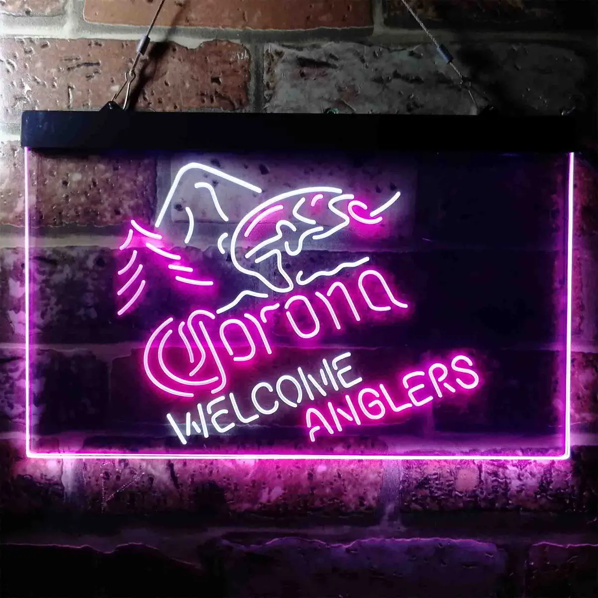 Corona Fishing Welcome Anglers Home Bar Neon Light Led Sign 7