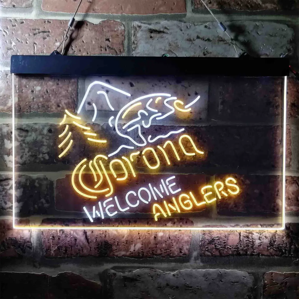 Corona Fishing Welcome Anglers Home Bar Neon Light Led Sign 2