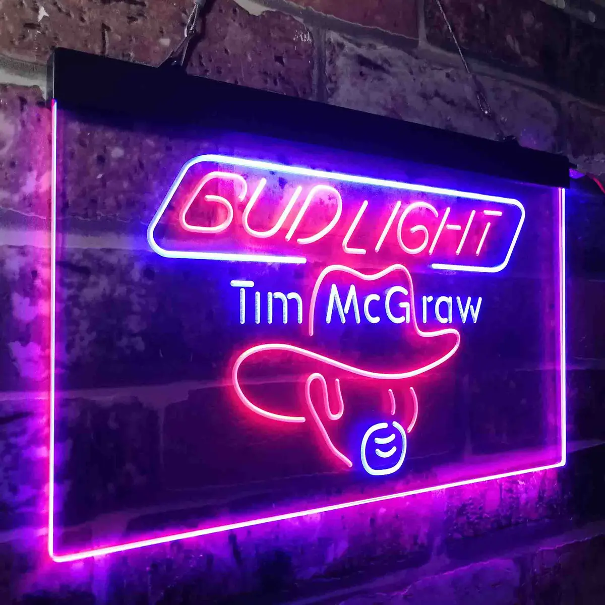 Bud Tim Mcgraw Beer Bar Neon-Like Led Sign 24