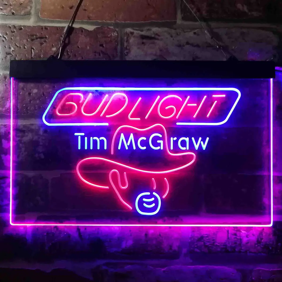 Bud Tim Mcgraw Beer Bar Neon-Like Led Sign 11