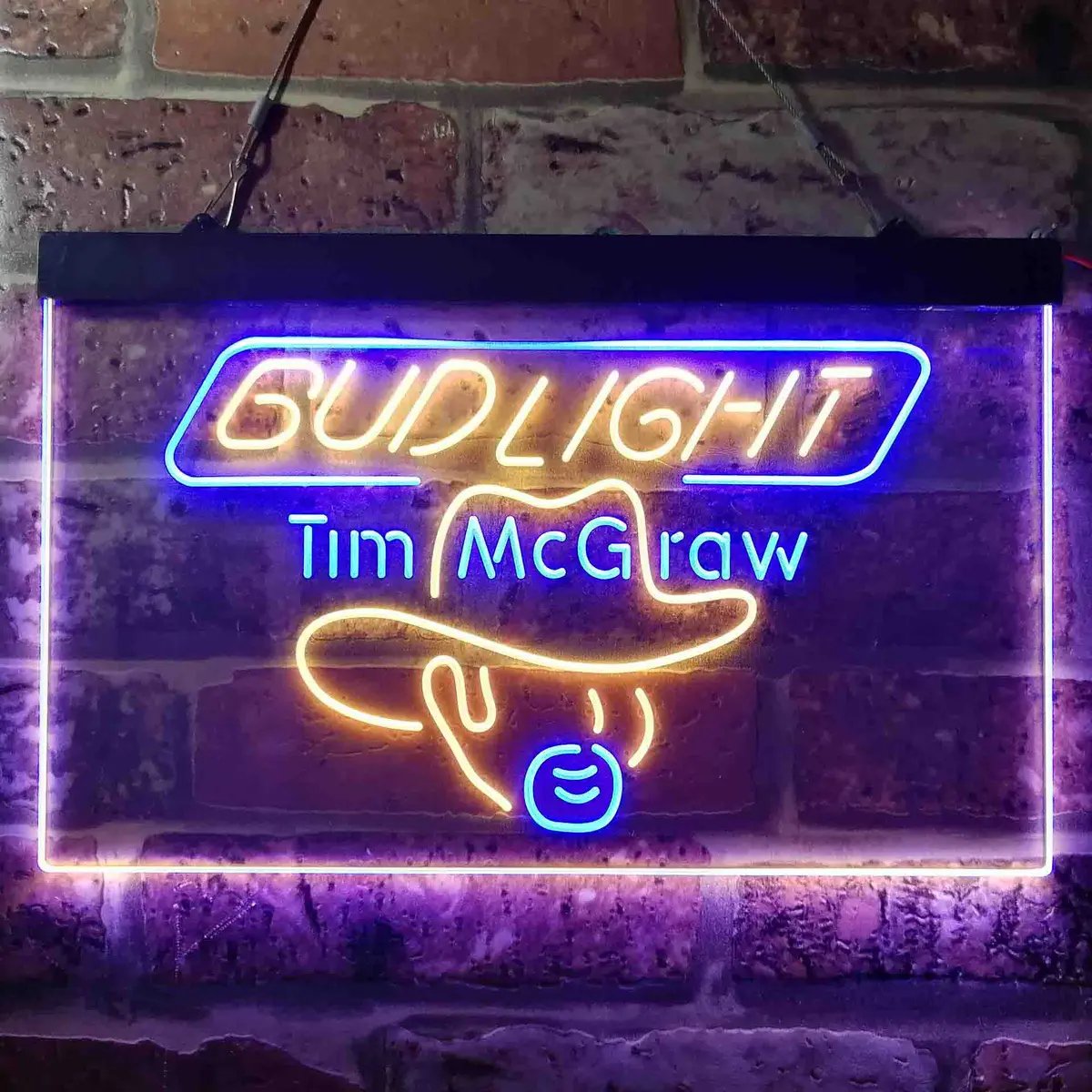 Bud Tim Mcgraw Beer Bar Neon-Like Led Sign 5