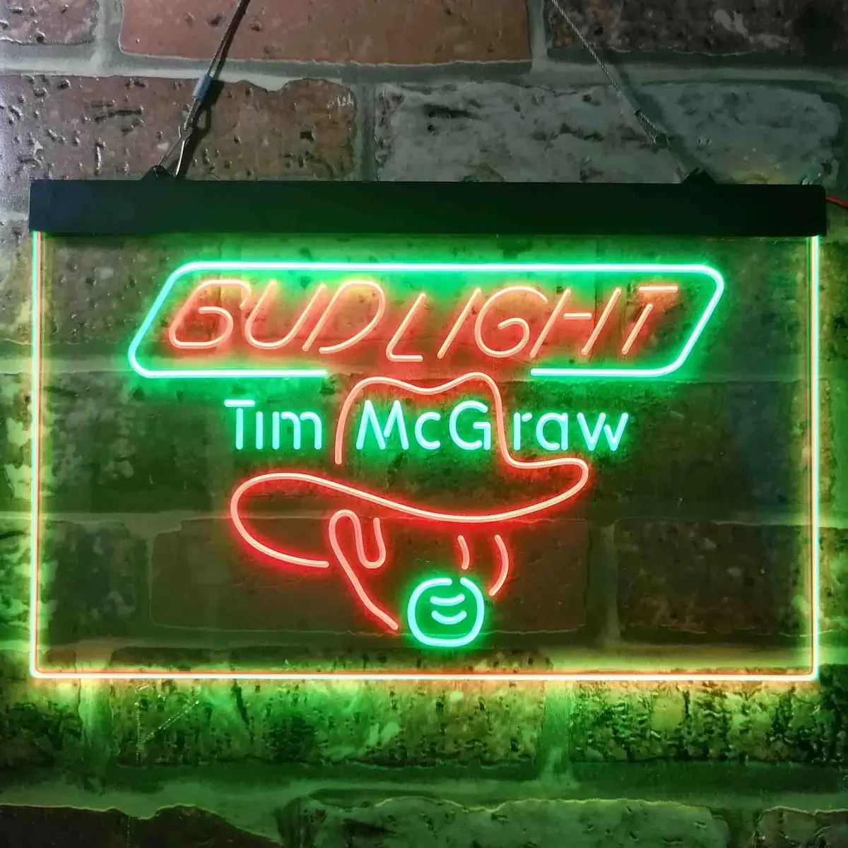 Bud Tim Mcgraw Beer Bar Neon-Like Led Sign 9