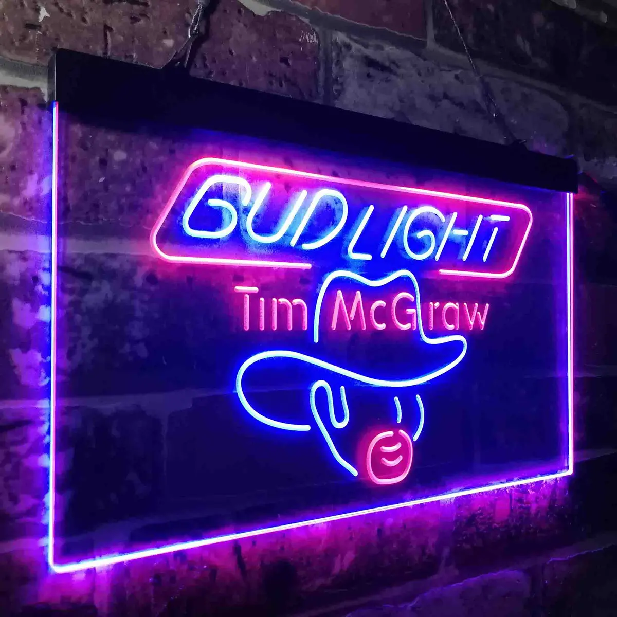 Bud Tim Mcgraw Beer Bar Neon-Like Led Sign 25
