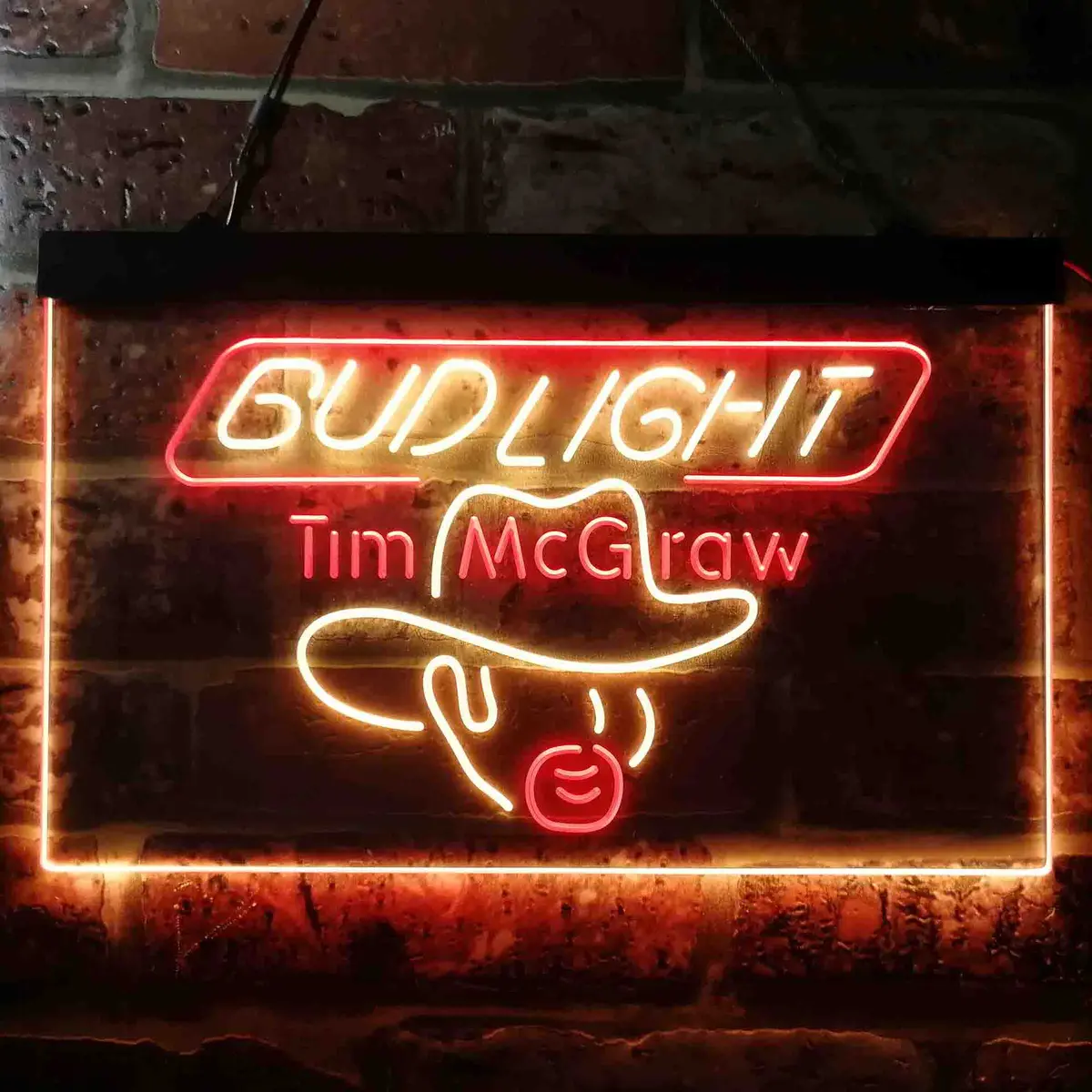 Bud Tim Mcgraw Beer Bar Neon-Like Led Sign 7