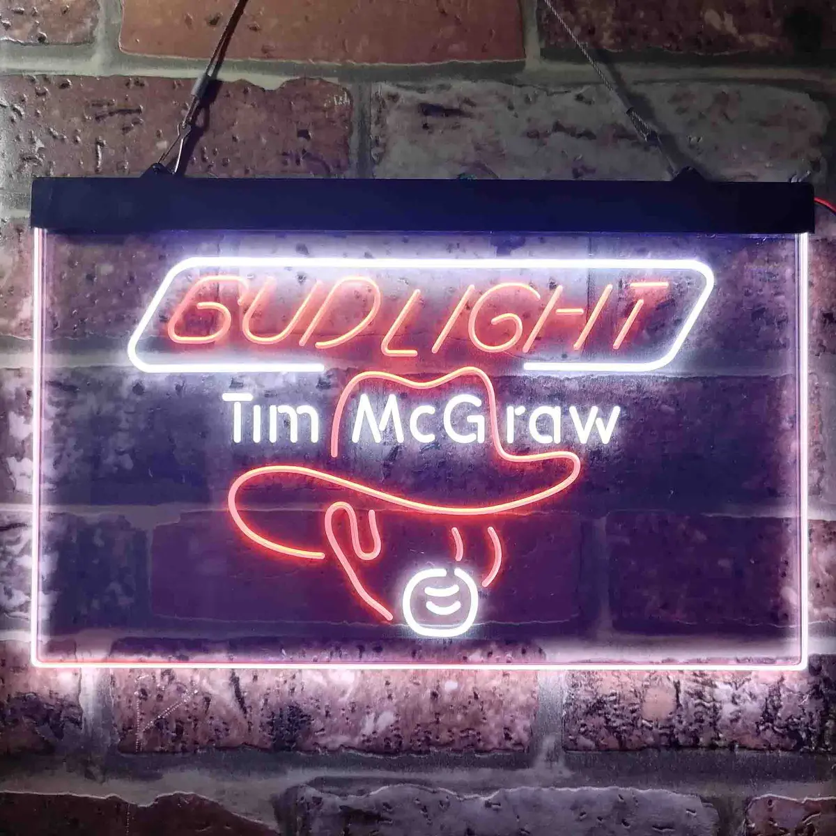 Bud Tim Mcgraw Beer Bar Neon-Like Led Sign 6