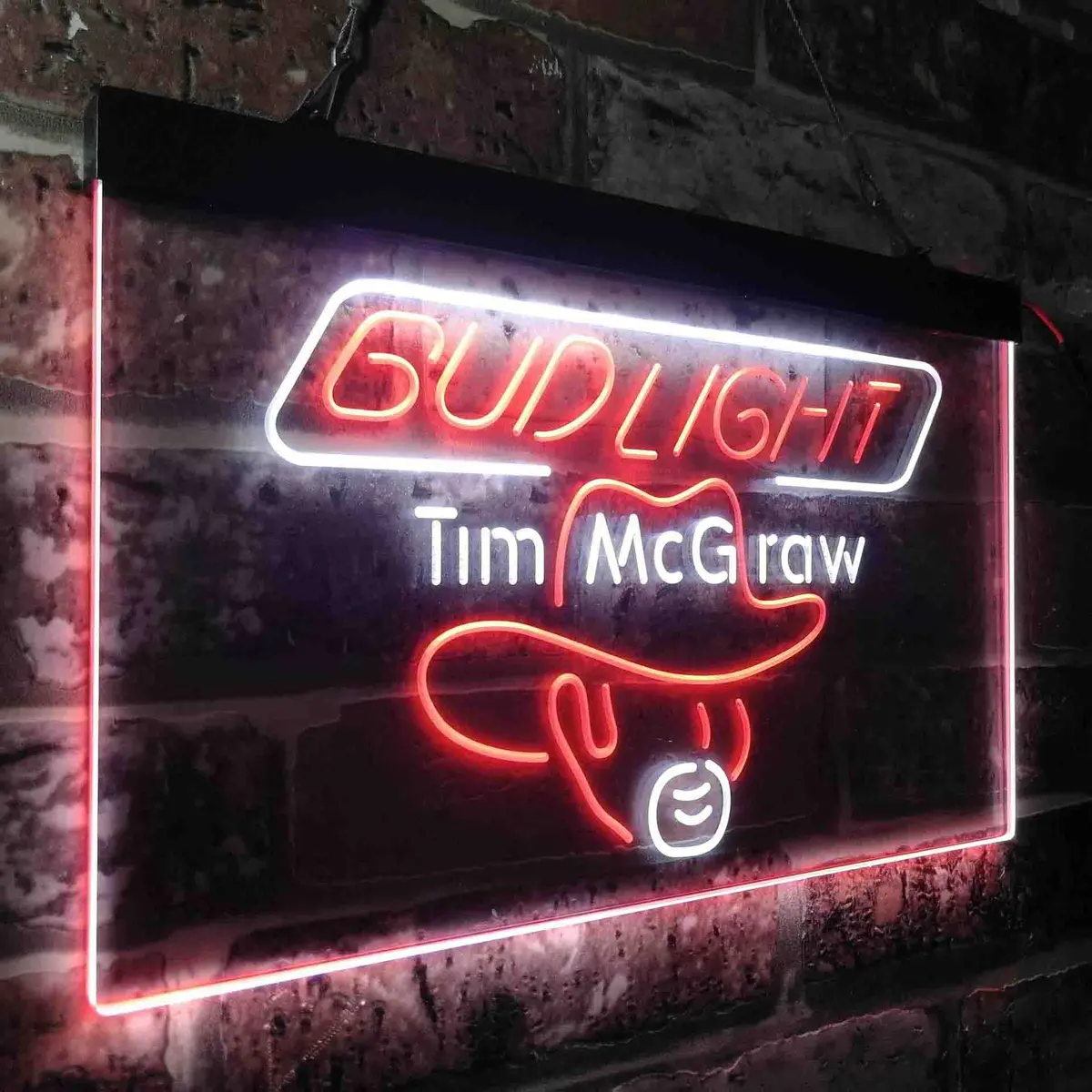 Bud Tim Mcgraw Beer Bar Neon-Like Led Sign 26