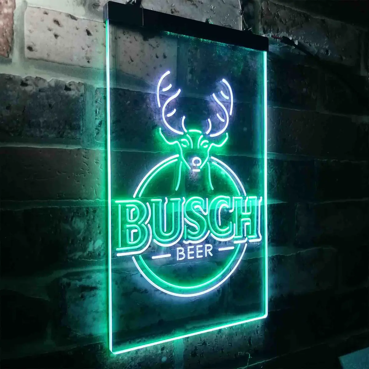 Buschs Beer Deer Vertical Circle Neon-Like Led Sign 23