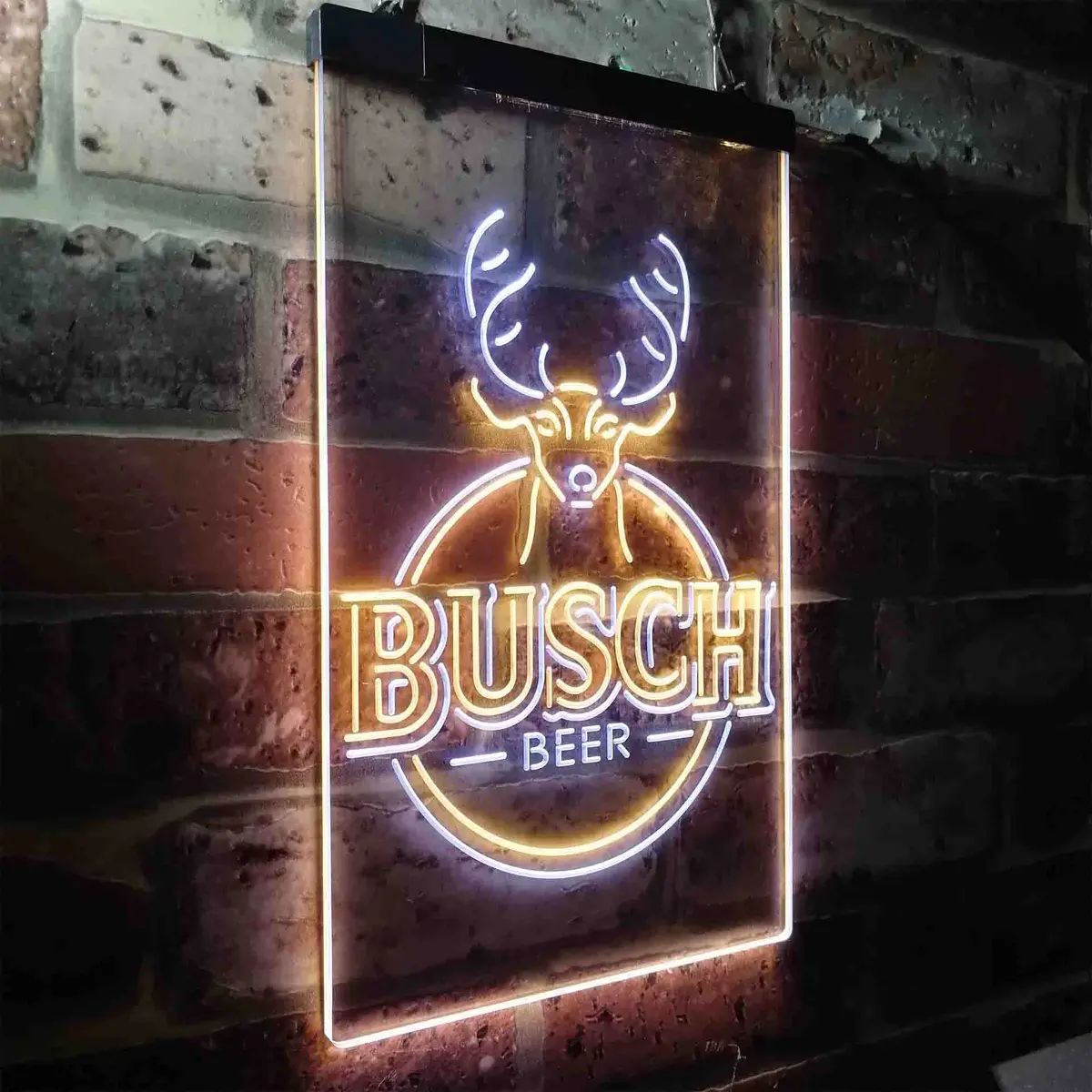 Buschs Beer Deer Vertical Circle Neon-Like Led Sign 22