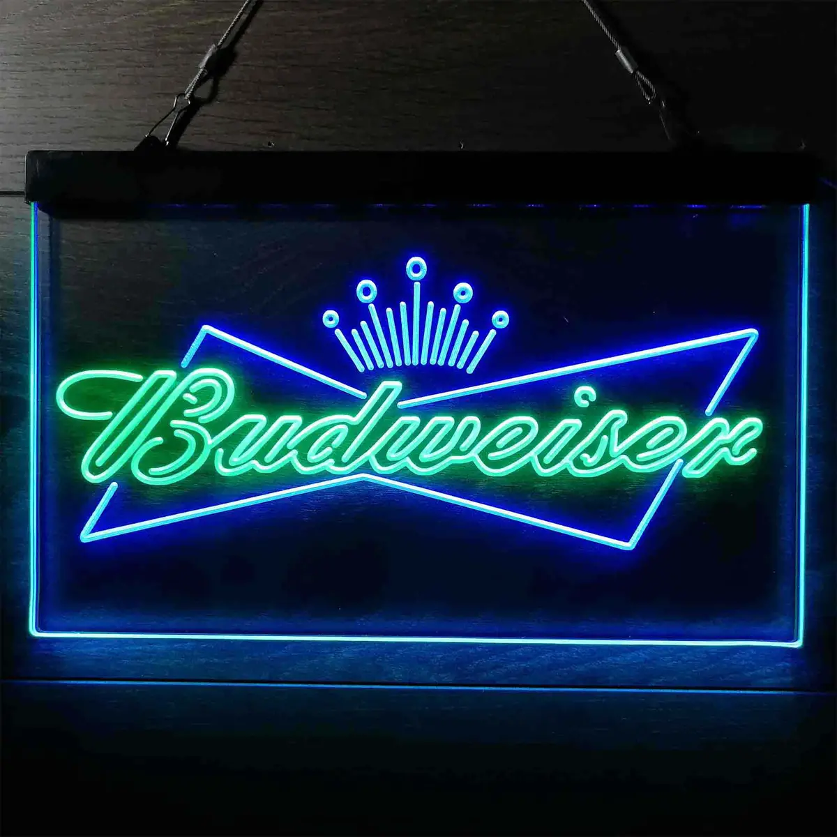Budweiser Bowtie Crown Home Bar Neon Light Led Sign 1