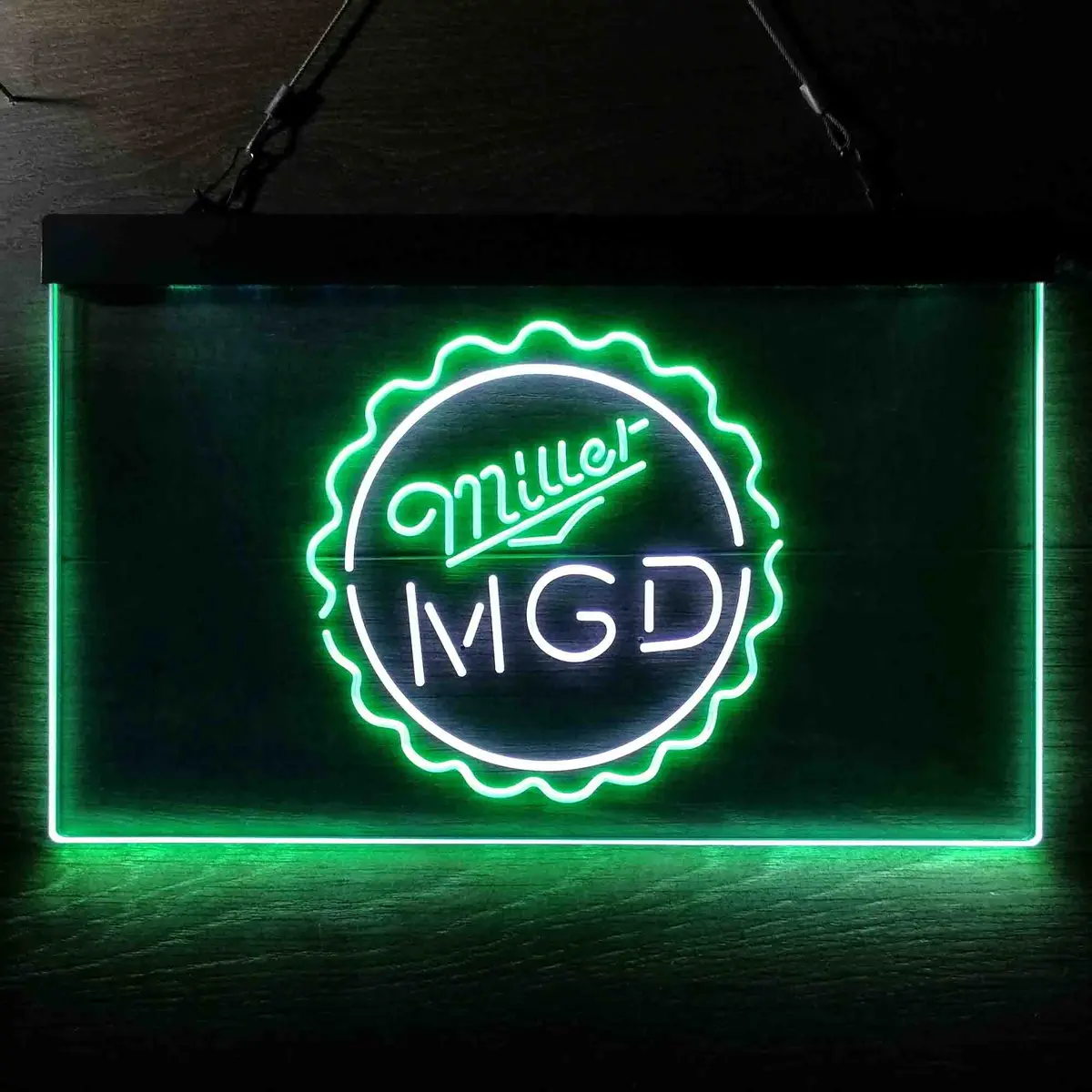 Miller Lite Genuine Draft Bottle Cap Neon-Like Led Sign 1