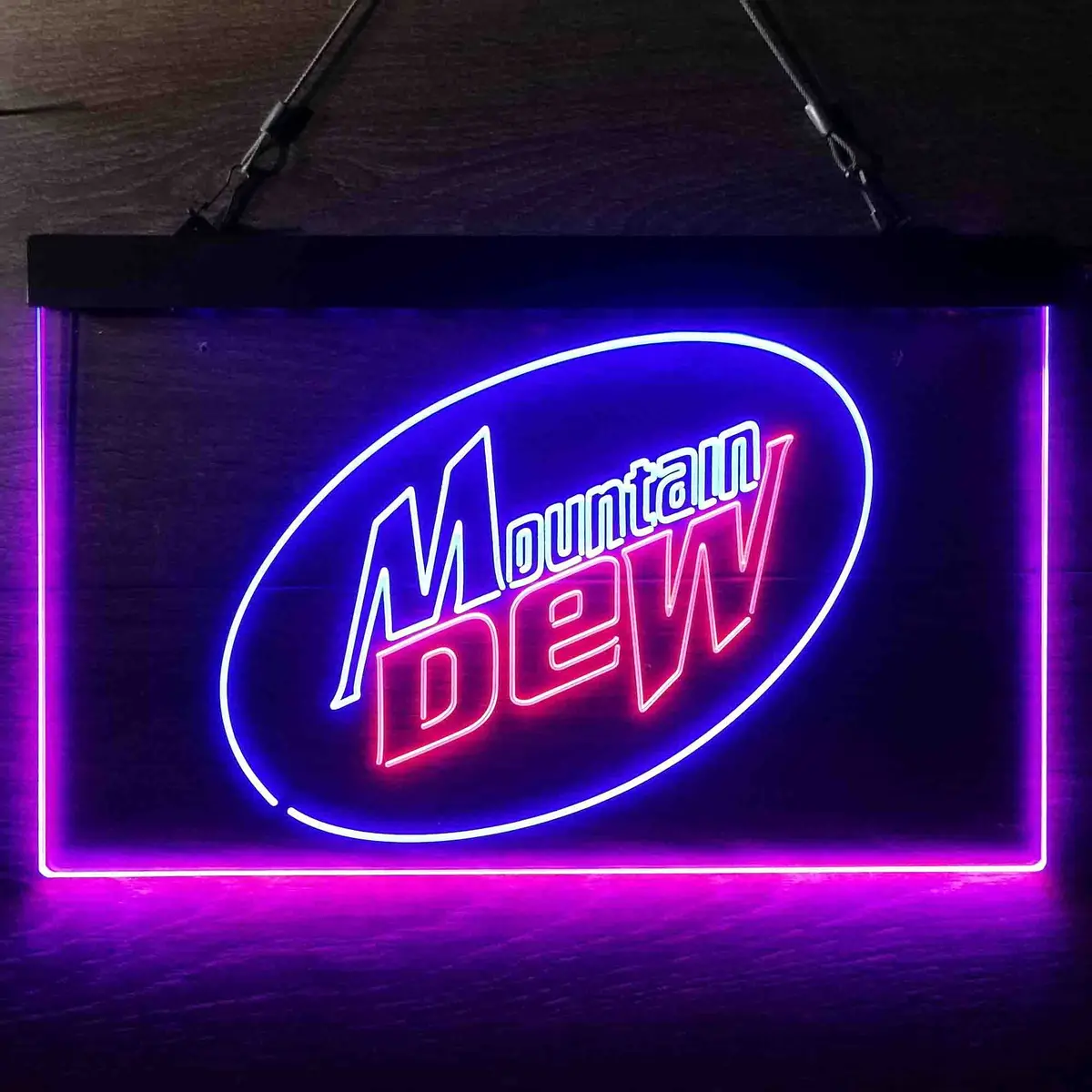 Vintage-Inspired Mountain Dew Classic Illuminated LED Wall Sign - Image 9