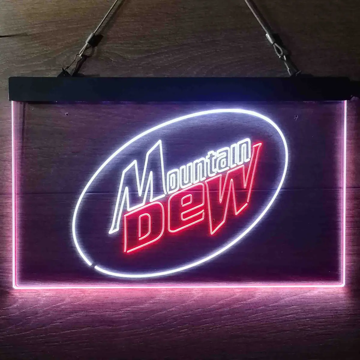 Vintage-Inspired Mountain Dew Classic Illuminated LED Wall Sign - Image 6