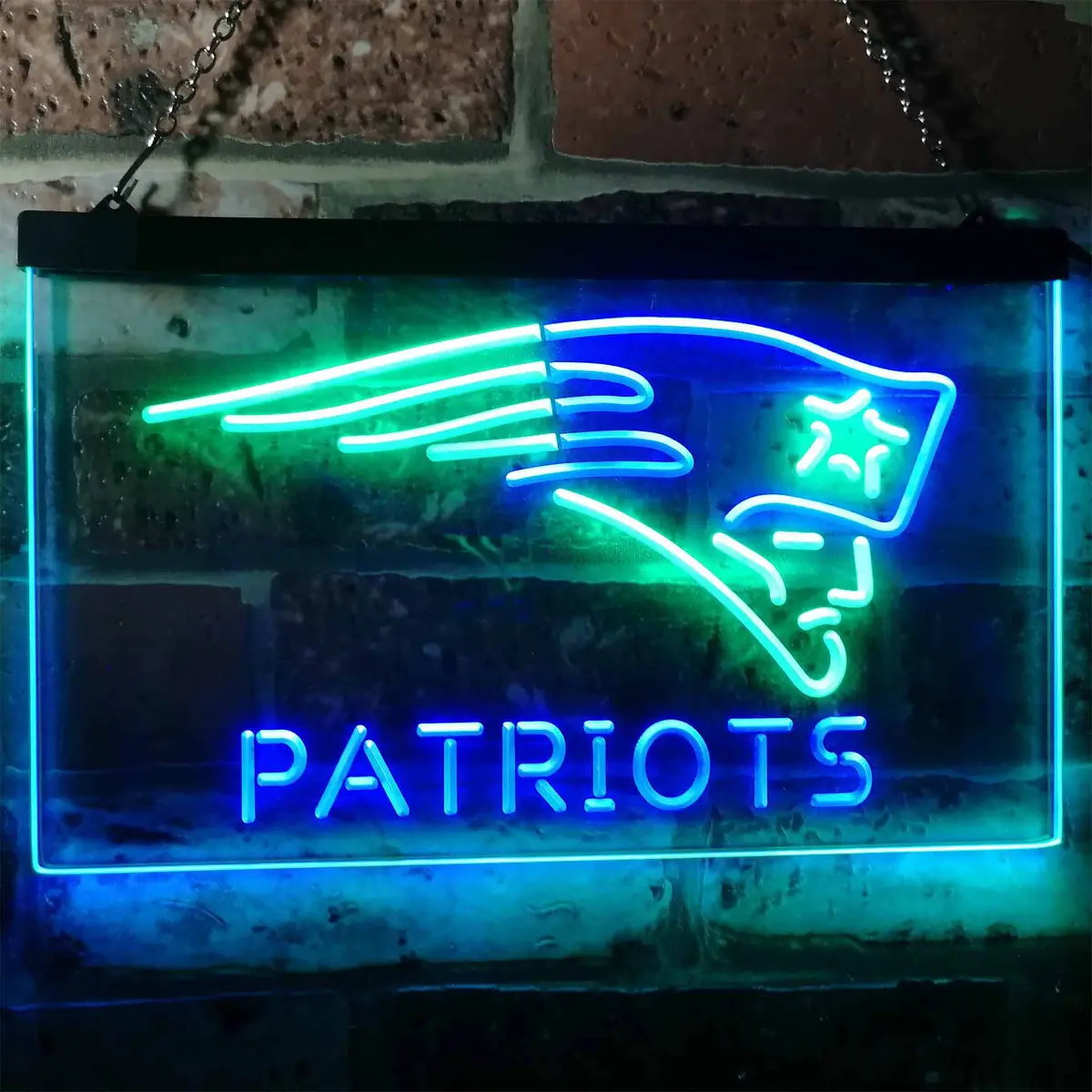 New England Patriots Dual-Color LED Neon Bar Sign - Image 6