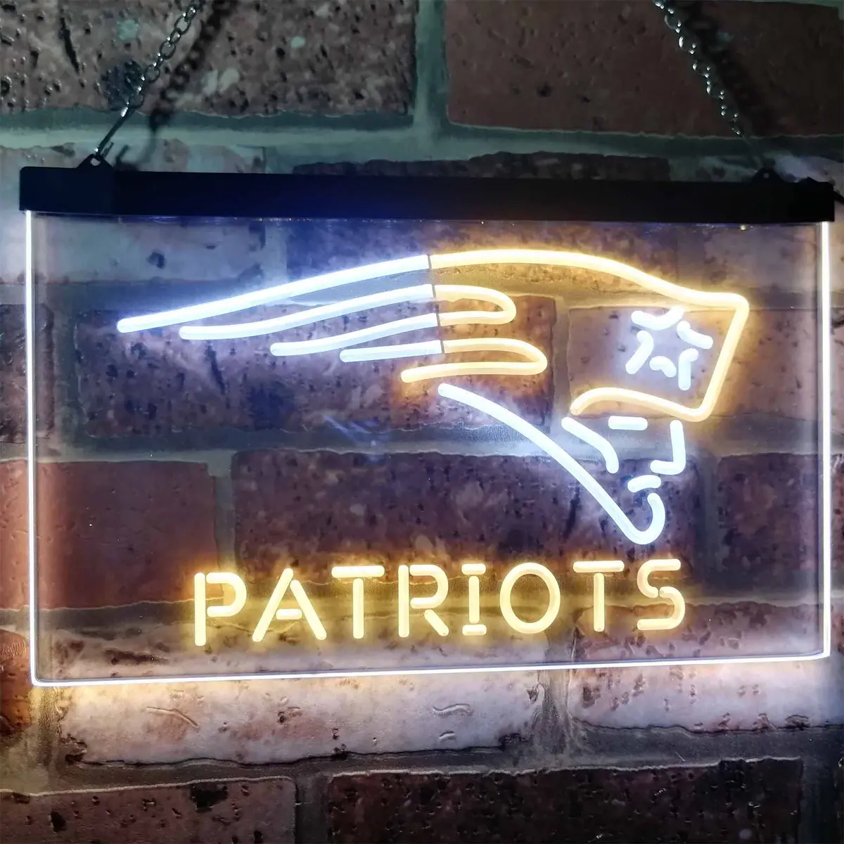 New England Patriots Dual-Color LED Neon Bar Sign - Image 8