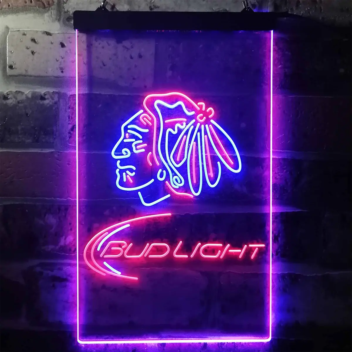 Chicago Blackhawks Bud Light Neon-Like Led Sign 1