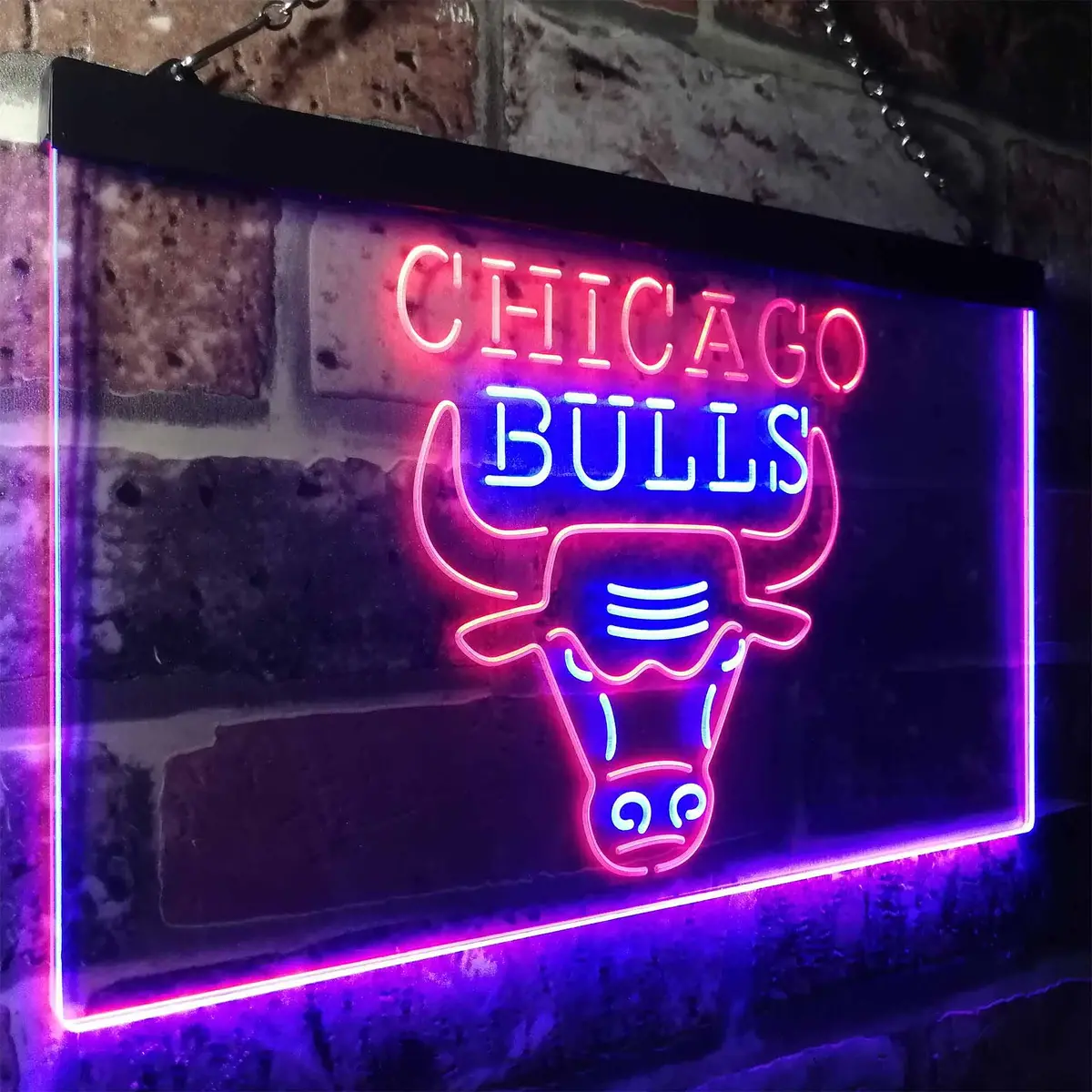 Chicago Bulls Logo Neon-Like Led Sign 13