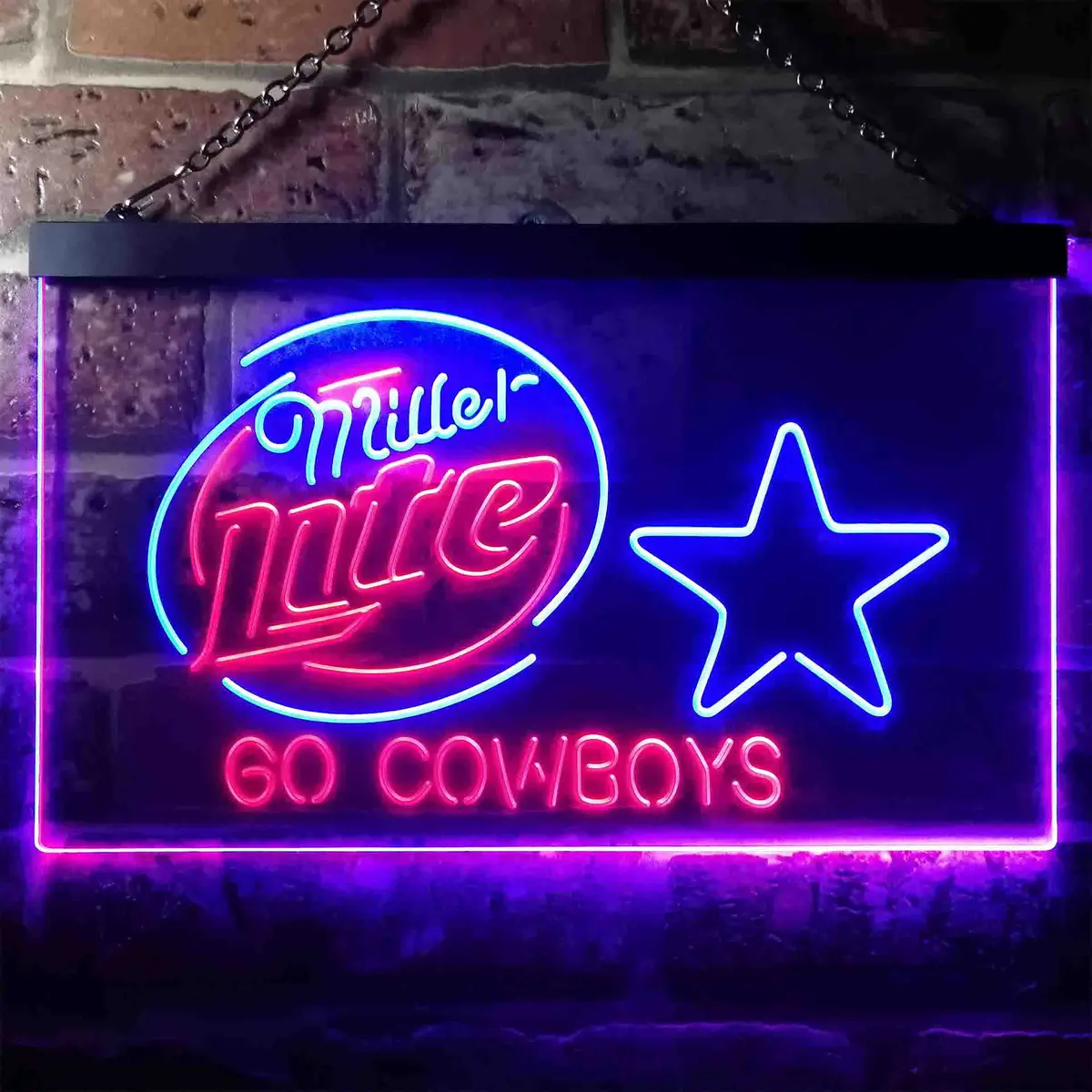Dallas Cowboys Miller Lite Go Cowboys Neon Light Led Sign 11