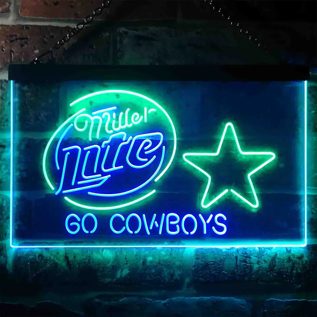 Dallas Cowboys Miller Lite Go Cowboys Neon Light Led Sign 5