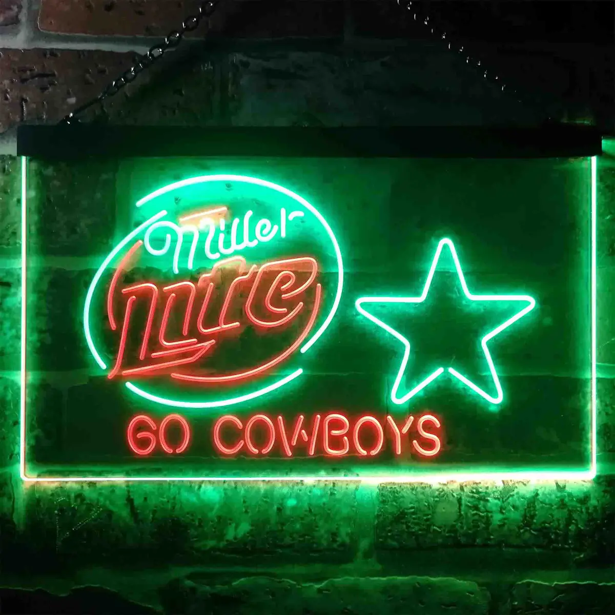 Dallas Cowboys Miller Lite Go Cowboys Neon Light Led Sign 9