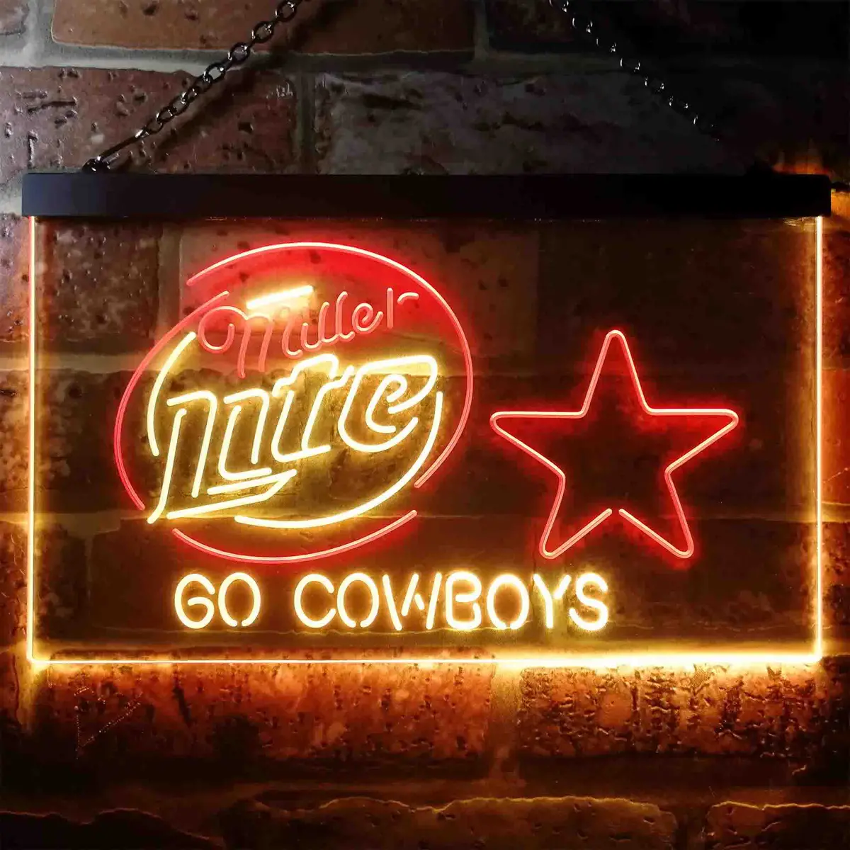 Dallas Cowboys Miller Lite Go Cowboys Neon Light Led Sign 3