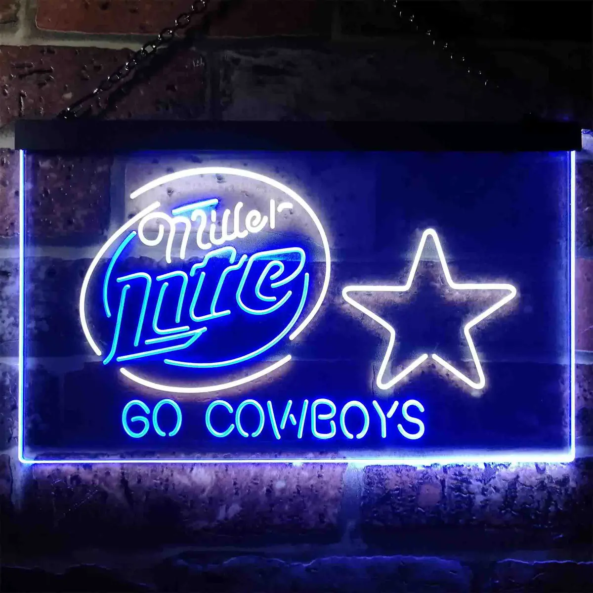 Dallas Cowboys Miller Lite Go Cowboys Neon Light Led Sign 1