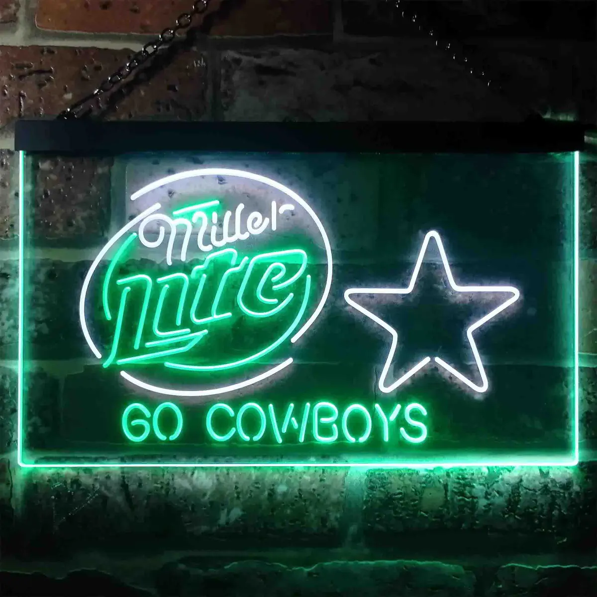Dallas Cowboys Miller Lite Go Cowboys Neon Light Led Sign 12