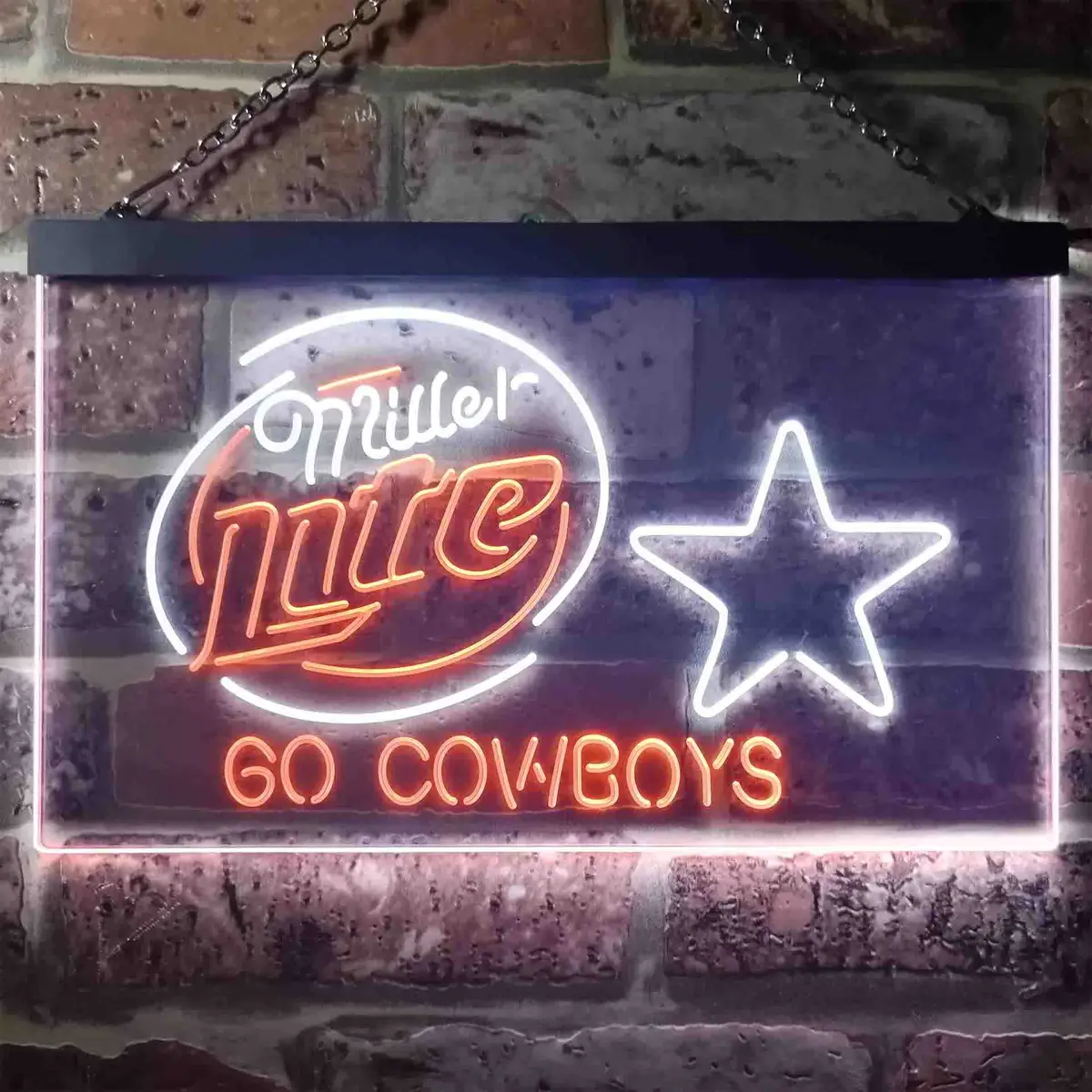 Dallas Cowboys Miller Lite Go Cowboys Neon Light Led Sign 4