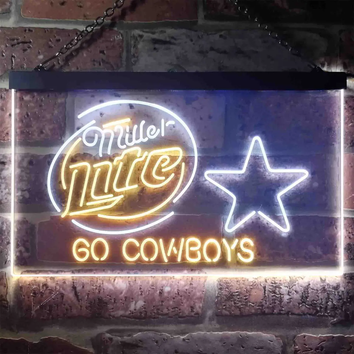 Dallas Cowboys Miller Lite Go Cowboys Neon Light Led Sign 6