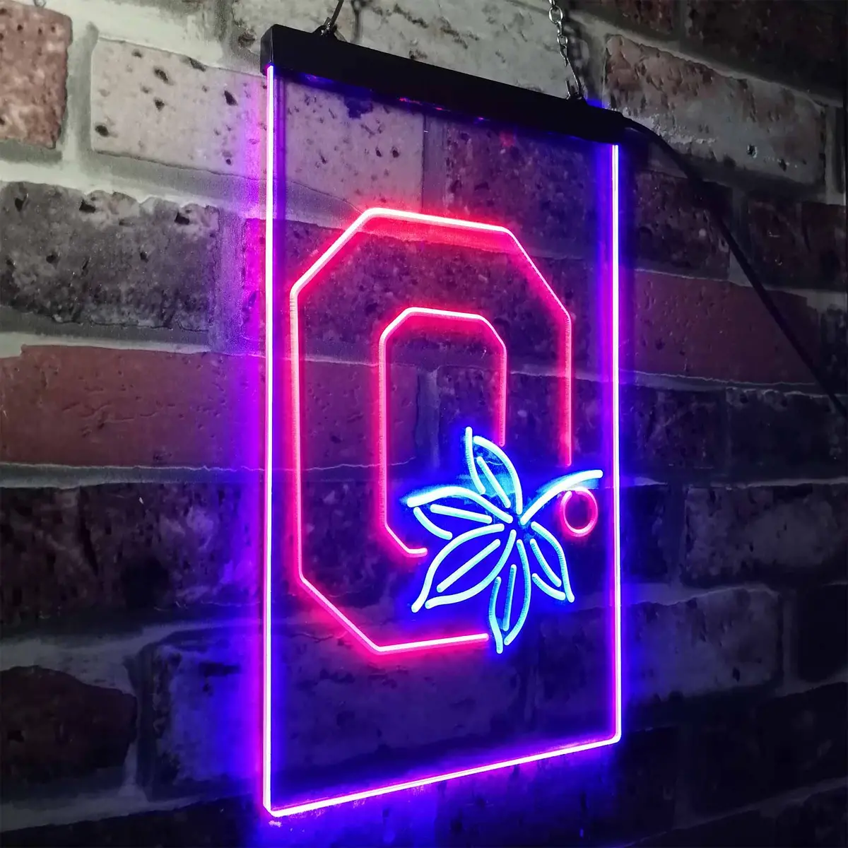 Ohio State Buckeyes Leaf Neon-Like Led Sign 17